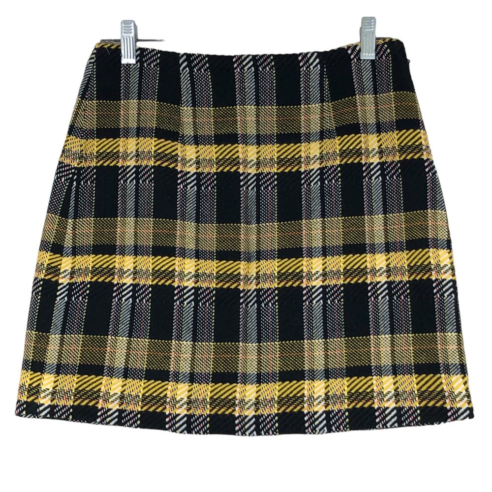 Grey Lab Womens Size S Plaid Mini Skirt Yellow Black Clueless A Line